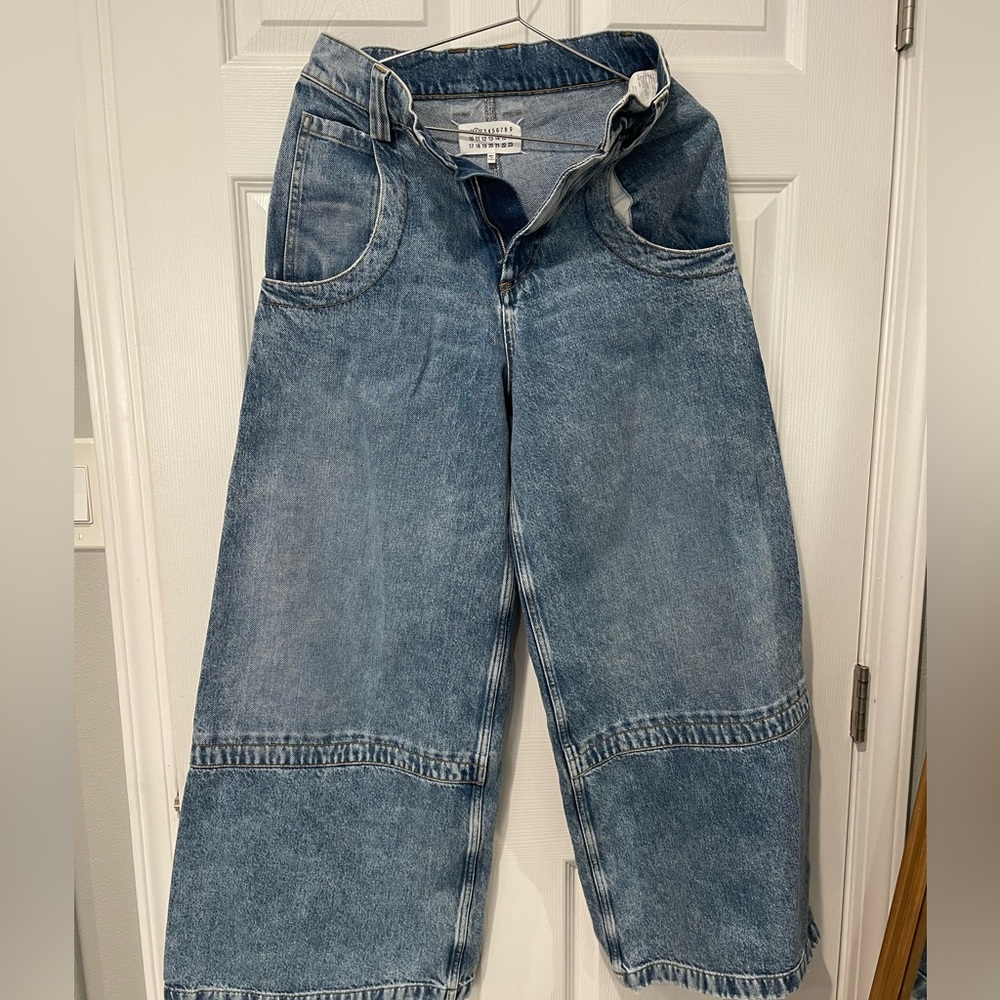 Maison Martin Margiela Light Blue Wide-Leg Jeans - Picture 6 of 8